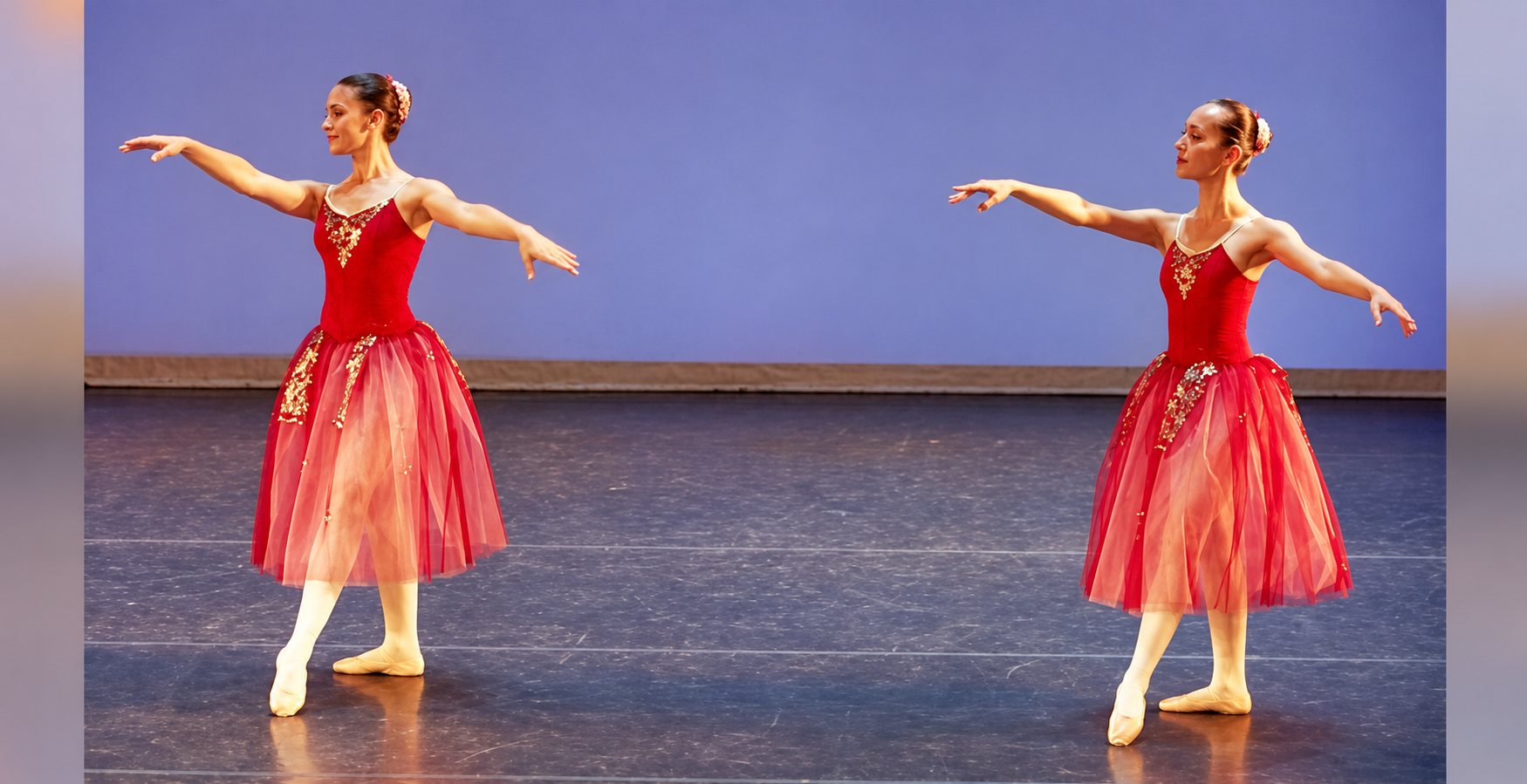 Duo de danseuses en port de bras synchronisé